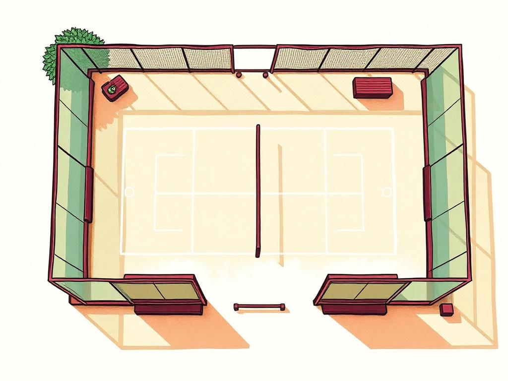 Padel court diagram